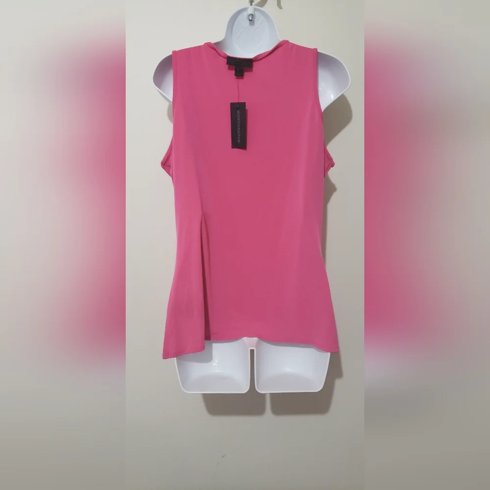 Worthington Size Large LadiesTop Pink Sleeveless NWT - Picture 3 of 4